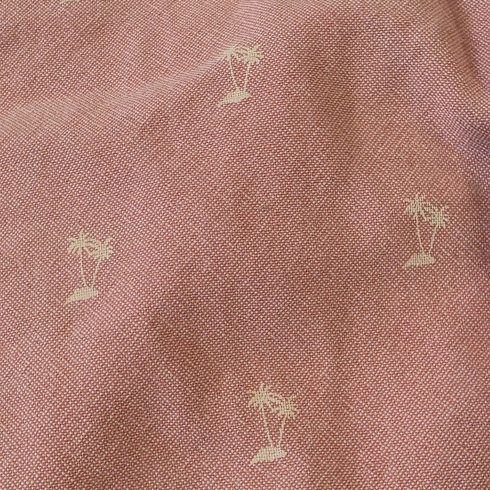 Vans Pink Tropical Themed 100% Cotton Short Sleeve Button Down Shirt w/Pocket - Picture 4 of 9